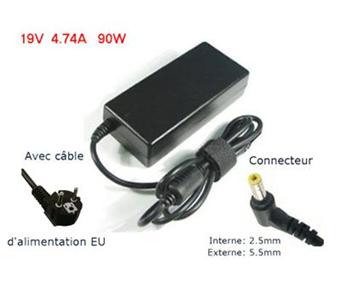 Adaptateur secteur Chargeur pour PC Portable 19V 4.74A Chargeur D'alimentation Universel 90w pour ordinateur PC